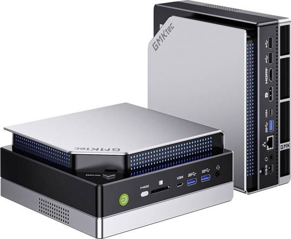 GMKtec Workstation Mini PC, KI-Supercomputer EVO-X2 AMD Ryzen AI Max+ 395 64+1TB DDR5X AMD Ryzen AI Max+ 395 5.1GHz 64GB RAM 1TB