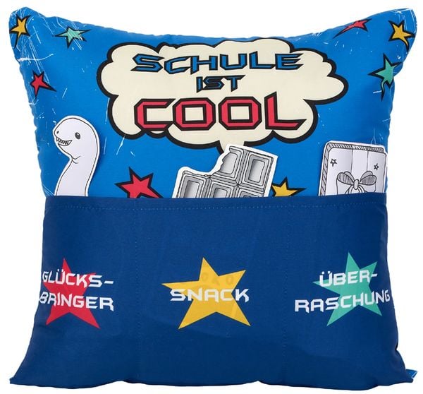 Sofahelden Kissen Schulanfang Jungs - Schule ist cool