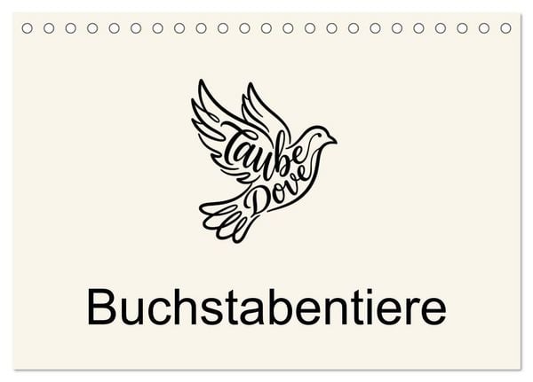 Buchstabentiere (Tischkalender 2027 DIN A5 quer), CALVENDO Monatskalender
