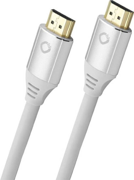 Oehlbach HDMI Anschlusskabel HDMI-A Stecker, HDMI-A Stecker 3.00 m Weiß D1C92494 8K UHD, vergoldete Steckkontakte HDMI-Kabel