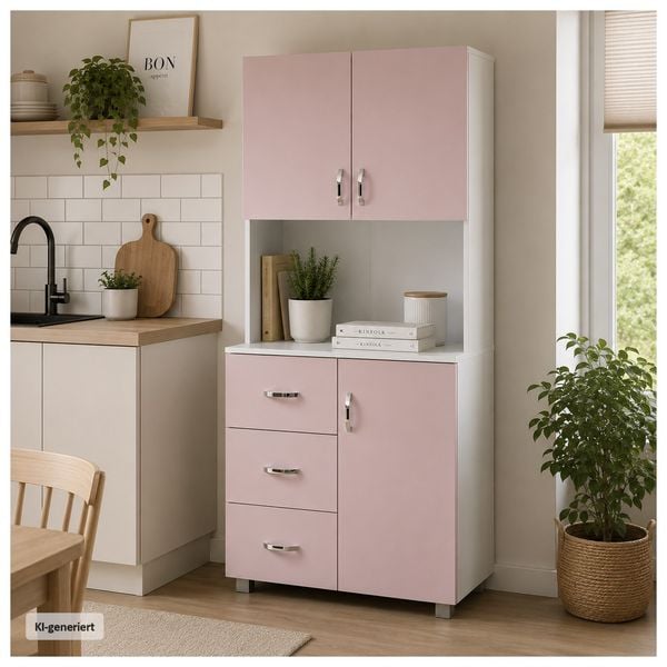 HTI-Living Küchenschrank Blanca Rosa Weiß Küchenschrank Blanca Rosa Weiß