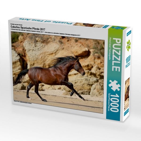 CALVENDO Puzzle Ein Motiv aus dem Kalender Caballos Spanische Pferde 2017 1000 Teile Puzzle quer 1000 Teile Lege-Größe 64 × 48 cm Foto-Puzzle für glückliche Stunden