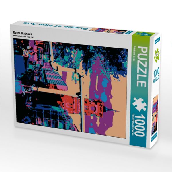 CALVENDO Puzzle Rotes Rathaus 1000 Teile Lege-Größe 64x48cm Foto-Puzzle für glückliche Stunden