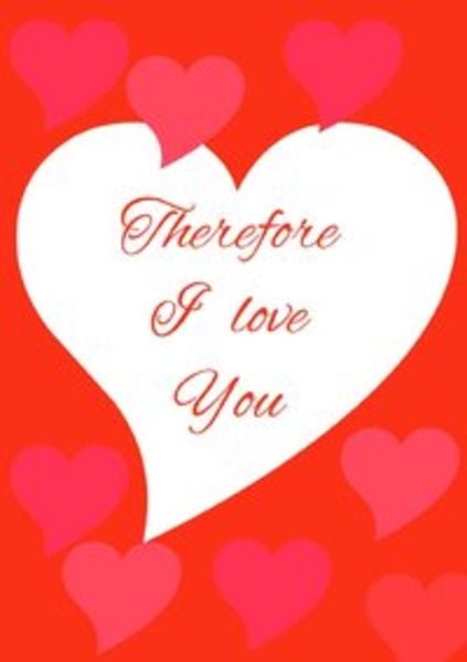Gift books / Therefore I love you - Journal notebook / gift book with numbered pages and table of contents