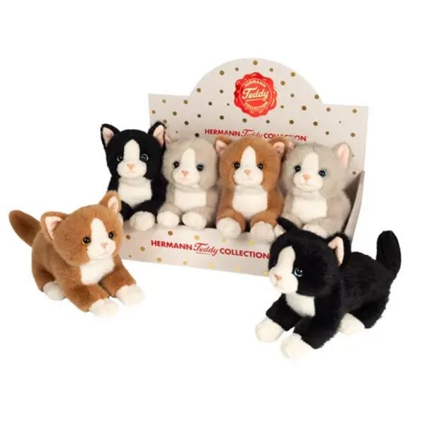 Katzen 3-farb. sort. 20 cm