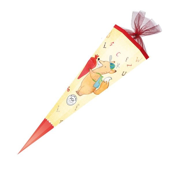 Nestler Schultüte Mr. & Mrs. Panda Schulfuchs eckig mit Tüllverschluss 85cm