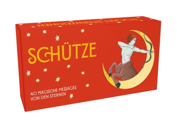 Pocket Sternzeichen Schütze 40 Karten in Magnetschachtel - - 40 Karten in Magnetschachtel mit Metallicfolie - Magische Messages von den Sternen