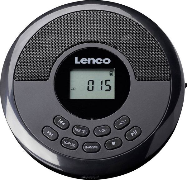Lenco CD-340BK Tragbarer CD-Player CD, CD-R, CD-RW, MP3, CD, CD-R, CD-RW, MP3 Schwarz