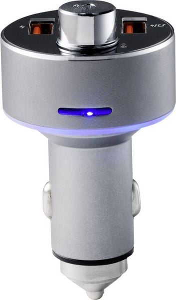 Renkforce RF-CAR-100 FM Transmitter Bluetooth® inkl. Freisprechfunktion, mit Kartenslot, Integrierter MP3-Player