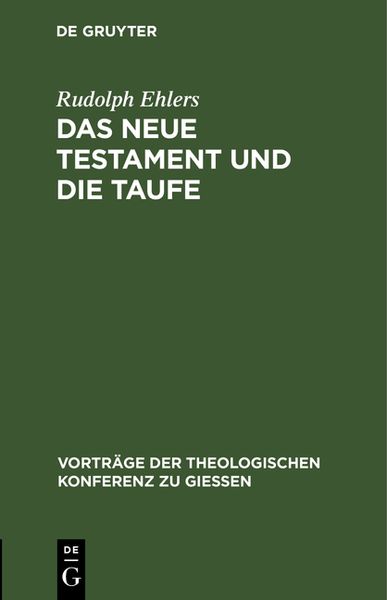 Das neue Testament und die Taufe