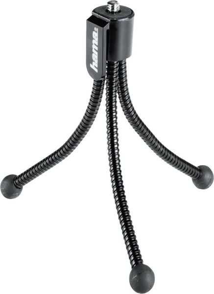 Hama Flexi M Ministativ 1/4 Zoll Arbeitshöhe=7 - 10cm Schwarz Für Smartphones und GoPro
