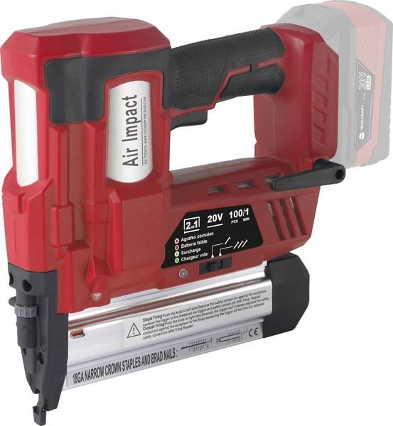 TOOLCRAFT TO-7427298 Akku-Nagler inkl. Akku-Lampe, ohne Akku, ohne Ladegerät