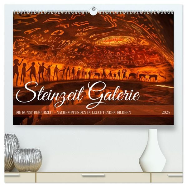 Steinzeit Galerie (hochwertiger Premium Wandkalender 2025 DIN A2 quer), Kunstdruck in Hochglanz