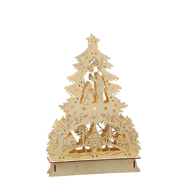 HTI-Living LED Holz Tannenbaum, ca. 43cmH LED Holz Tannenbaum, ca. 43cmH