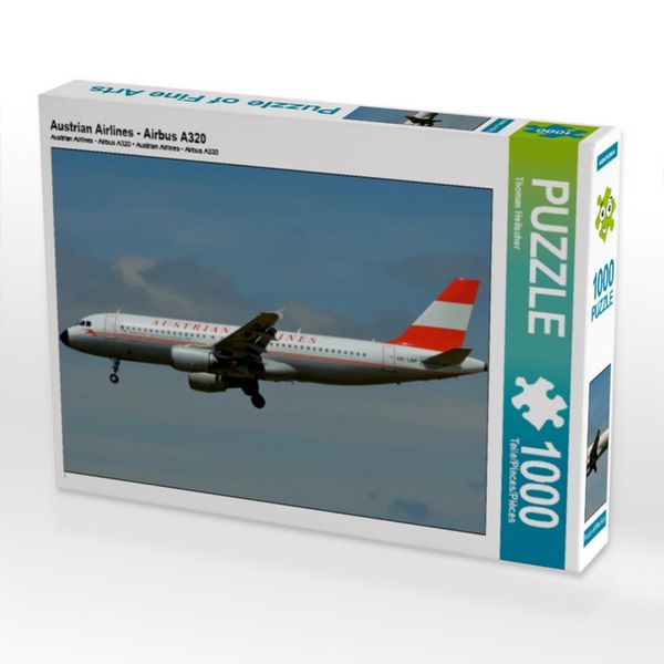 CALVENDO Puzzle Austrian Airlines - Airbus A320 1000 Teile Puzzle quer 1000 Teile Lege-Größe 64 × 48 cm Foto-Puzzle für glückliche Stunden