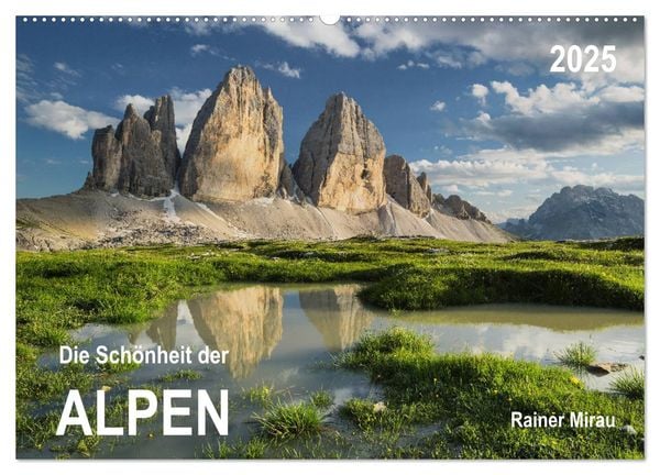 Die Schönheit der Alpen (Wandkalender 2025 DIN A2 quer), CALVENDO Monatskalender