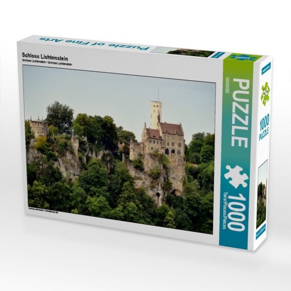 CALVENDO Puzzle Schloss Lichtenstein 1000 Teile Puzzle quer 1000 Teile Lege-Größe 64 × 48 cm Foto-Puzzle für glückliche Stunden