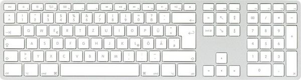 Matias FK416DCS-DE Wireless USB-C® Keyboard for Mac Kabellos Tastatur Deutsch, QWERTZ, Mac Silber