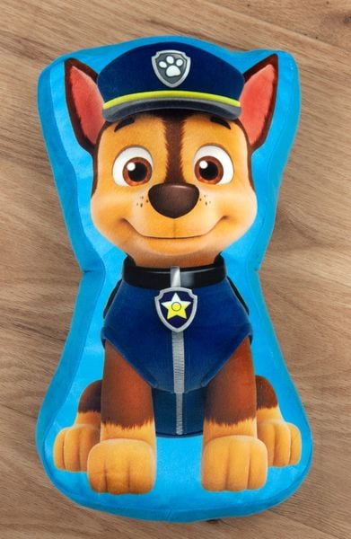 Klaus Hering 5432292093 - Paw Patrol Soft Velboa Konturenkissen, Paw Patrol Soft (Chase), 35x20x5cm
