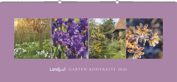 Landlust Panorama: Garten-Kontraste 2026 Wand-Kalender - Panorama-Kalender - Fotografie - Gartenkalender 110x50