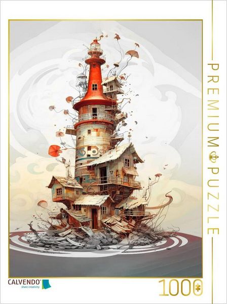 CALVENDO Puzzle Mystisches Leuchtfeuer 1000 Teile Lege-Größe 64x48cm Foto-Puzzle für glückliche Stunden