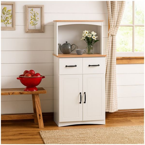 HTI-Living Moderner Küchenschrank mit viel Stauraum Landhausstil Weiß