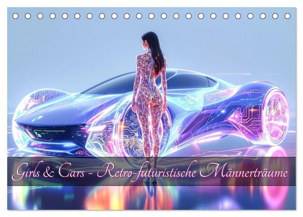 Cars & Girls (Tischkalender 2026 DIN A5 quer), CALVENDO Monatskalender