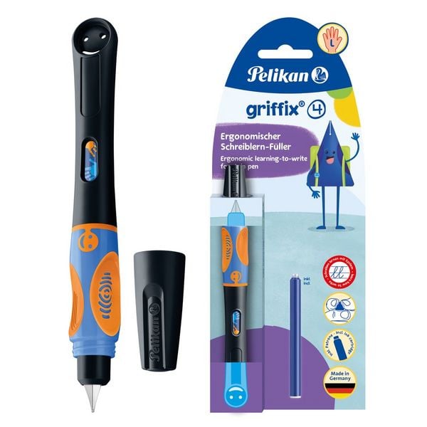 Pelikan Füller griffix LH L neon black Blister