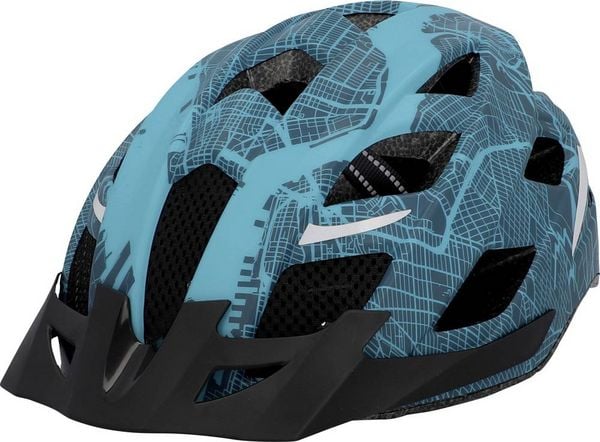 FISCHER FAHRRAD Urban Plus NY Fahrrad-Helm Türkis Konfektionsgröße=S/M Kopfumfang=52-59cm