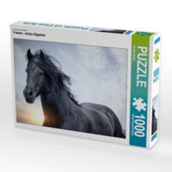 CALVENDO Puzzle Friesen - stolze Giganten 1000 Teile Lege-Größe 64 x 48 cm Foto-Puzzle Bild von Martina Wrede