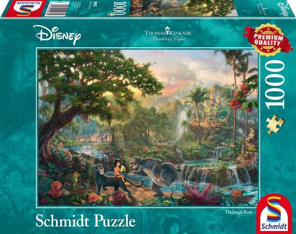 Puzzle Schmidt Spiele 59473 Thomas Kinkade Disney Dschungelbuch 1000 Teile
