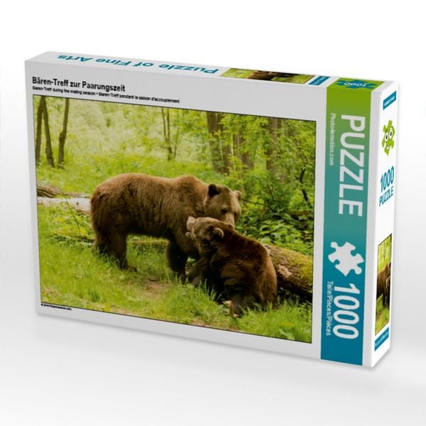 CALVENDO Puzzle Bären-Treff zur Paarungszeit 1000 Teile Puzzle quer 1000 Teile Lege-Größe 64 × 48 cm Foto-Puzzle für glückliche Stunden