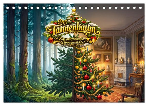 Der Tannenbaum - Eine märchenhafte Lebensgeschichte (Tischkalender 2027 DIN A5 quer), CALVENDO Monatskalender