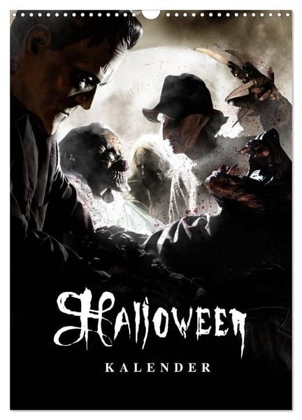 Halloween Optische Illusionen - Kalender 2025 (Wandkalender 2025 DIN A3 hoch), CALVENDO Monatskalender