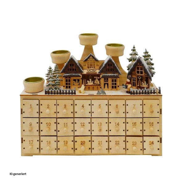 HTI-Living Adventskalender Weihnachtsmarkt zum Befüllen Adventskalender Weihnachtsmarkt zum Befüllen