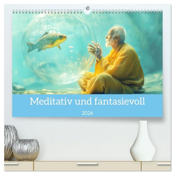 Meditativ und fantasievoll (hochwertiger Premium Wandkalender 2026 DIN A2 quer), Kunstdruck in Hochglanz