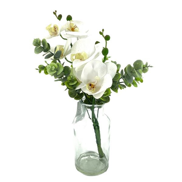 NTK-Collection Orchideen-Arrangement im Glas, Kunstblume Orchideen-Arrangement im Glas, Kunstblume