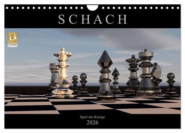 SCHACH - Spiel der Könige (Wandkalender 2026 DIN A4 quer), CALVENDO Monatskalender