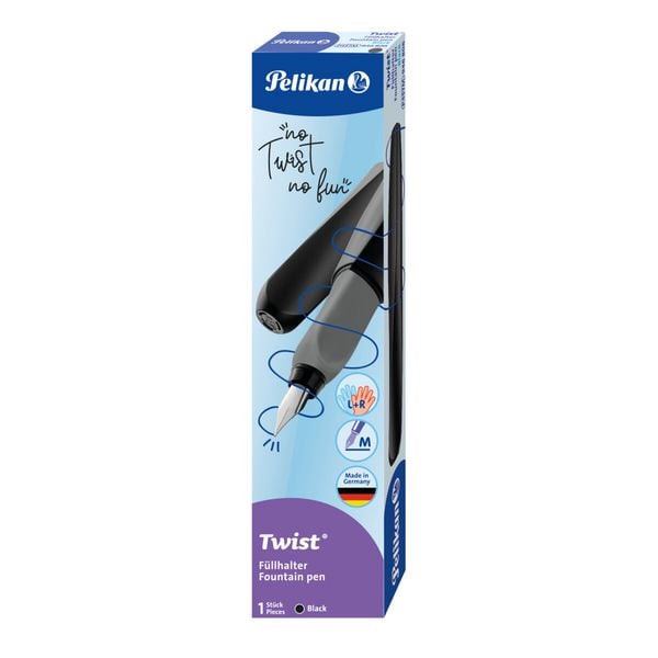 Pelikan Füller Twist Black Feder M, Links- und Rechtshänder