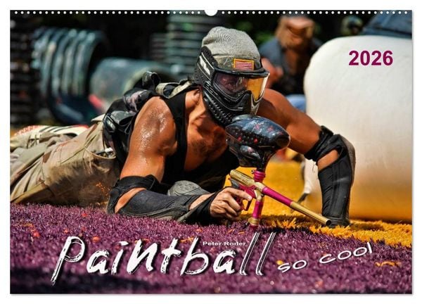 Paintball - so cool (Wandkalender 2026 DIN A2 quer), CALVENDO Monatskalender