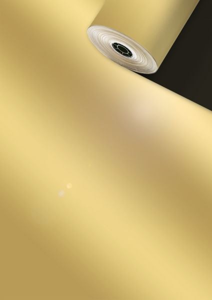 Geschenkpapier Uni Lux gold (Rolle, 50 cm)