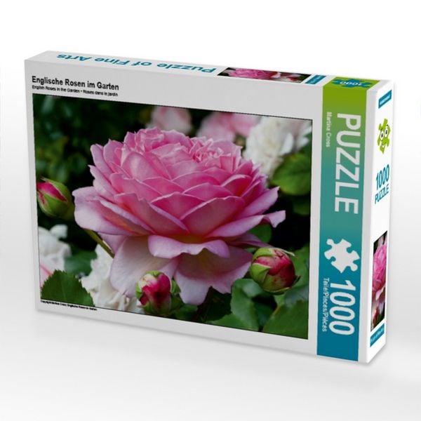 CALVENDO Puzzle Englische Rosen im Garten 1000 Teile Lege-Größe 64 × 48 cm Foto-Puzzle für glückliche Stunden