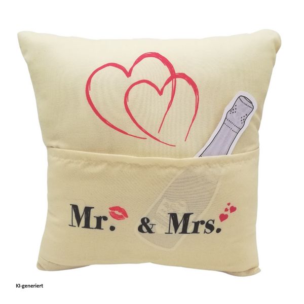 HTI-Living Geschenk zum Befüllen Kissen 'Mr. Mrs' Geschenk zum Befüllen Kissen 'Mr. Mrs'