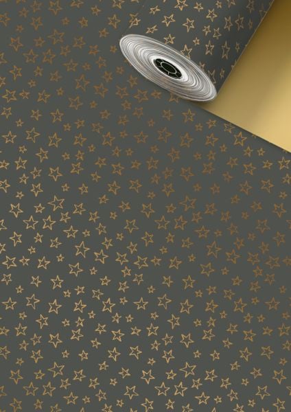 Geschenkpapier Limar grau dunkel (Rolle 70 cm)