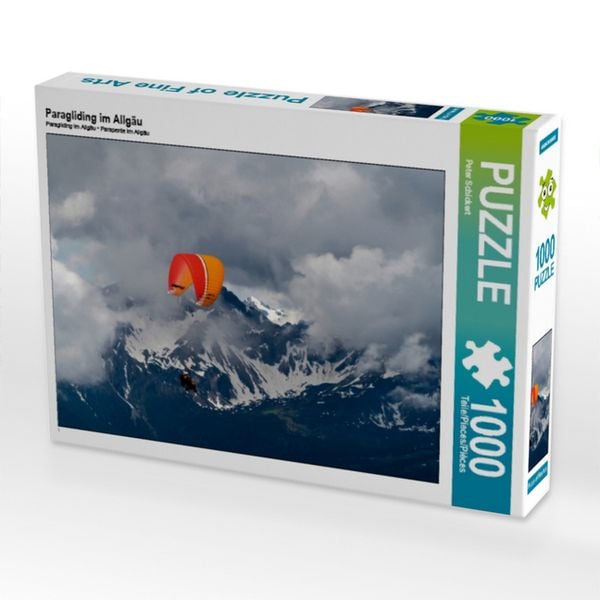 CALVENDO Puzzle Paragliding im Allgäu 1000 Teile Puzzle quer 1000 Teile Lege-Größe 64 × 48 cm Foto-Puzzle für glückliche Stunden