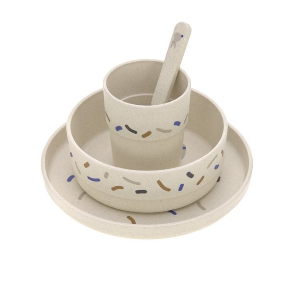 Dish Set PP/Cellulose Little Mateys royal blue