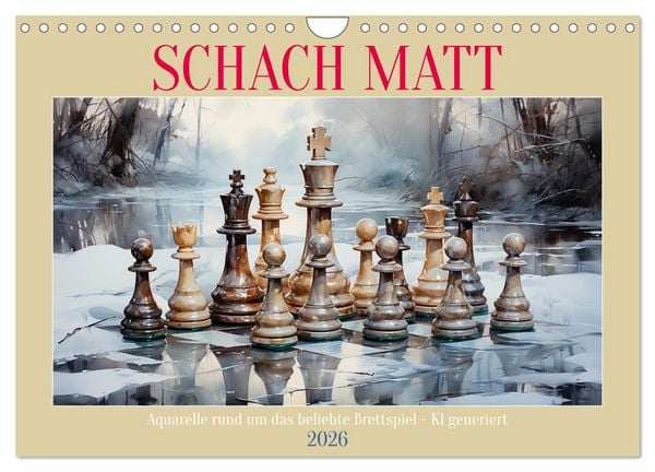 Schach Matt (Wandkalender 2026 DIN A4 quer), CALVENDO Monatskalender