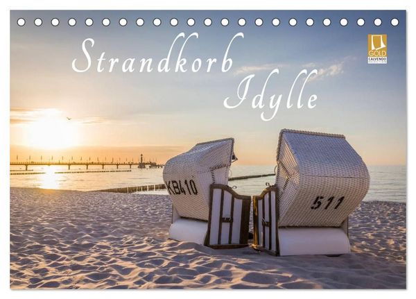 Strandkorb Idylle (Tischkalender 2027 DIN A5 quer), CALVENDO Monatskalender