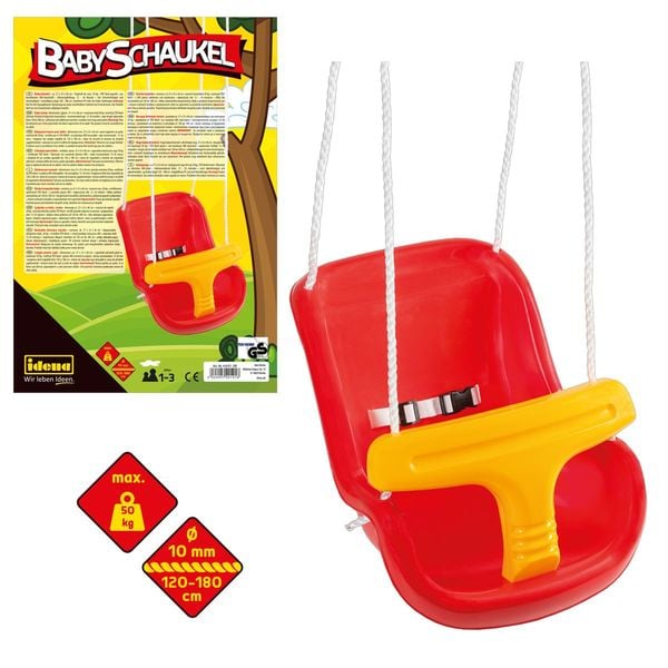 Idena Babyschaukel rot 37x33x46cm TÜV und GS geprüft
