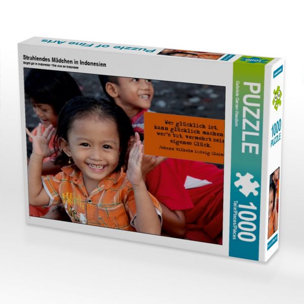 CALVENDO Puzzle Strahlendes Mädchen in Indonesien 1000 Teile Puzzle quer 1000 Teile Lege-Größe 64 × 48 cm Foto-Puzzle für glückliche Stunden